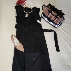 💕♥️ ANN TAYLOR Faux Suede Wrap Midi Dress